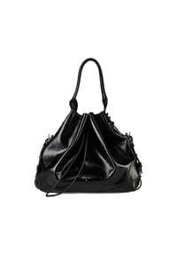 PATRIZIA PEPE - Schultertasche Leder 47 cm - nero