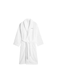 GANT - Unisex Bademantel - JACQUARD HERRINGBONE ROBE, Schalkragen, Fischgrätmuster - Grau
