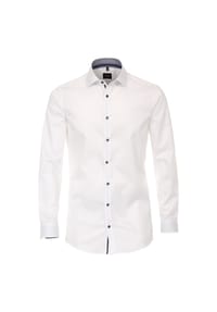 VENTI - Herren Businesshemd uni Body Fit - Dunkelblau