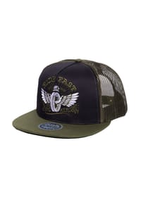 KING KEROSIN - Snapback Cap mit Netzeinsatz Ride Fast - Grün / Schwarz