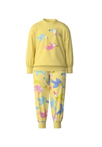 CALIDA - Kinder Bündchen-Pyjama aus reiner Bio-Baumwolle Toddlers Tucan - vanilla cream
