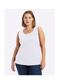 sheego - Doppelpack Tops - kirsche-weiß