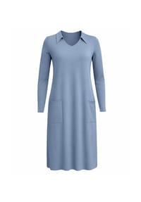 CAROLIN RICK - Jerseykleid A-förmig mit Kragen und Taschen - Creme