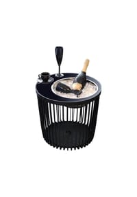 COOTAB COOLER TABLE - Beistelltisch mit Edelstahl-Bierkühler Copenhagen 45 cm schwarz - schwarz