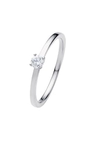 ONE ELEMENT Timeless Diamonds - 0.15 ct Diamant Brillant Ring aus 585 Weißgold - silber