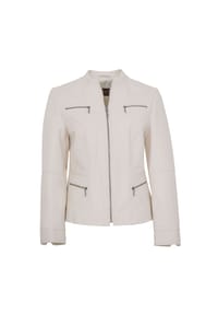 MADDOX - Damen Lederjacke Lammnappa weiß - weiß