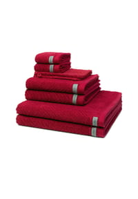 ROSS® 2 X Wasch- 2 X Gäste- 2 X Dusch- 2 X Handtuch im Set Smart - Smart - Beere