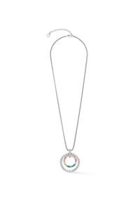 COEUR DE LION - Halskette Circle Duo Crystal - Multicolor Silber