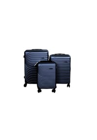 ALMINA® - Reisekofferset 3-teilig, Hartschale, 360° Rollen und Innenaufteilung - Dunkelgrau 3-tlg