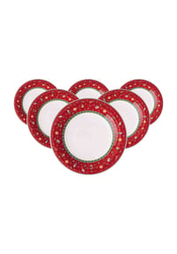 Villeroy & Boch Speiseteller Toy's Delight ø 26,8 cm 6er Set rot - TOY'S DELIGHT - rot