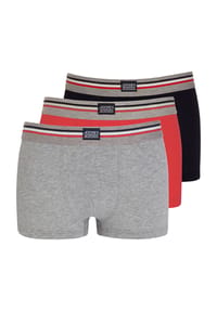 JOCKEY® - Cotton Stretch Pants kurz, 3er Pack, Logo-Bund, für Herren - BLACK STRIPE