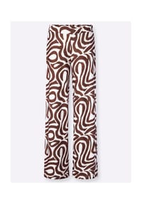 heine - Jersey-Hose - ecru-schoko-bedruckt