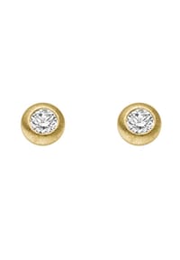 Adelia's - Adelia's Damen Solitär Ohrstecker Ohrringe 585 Gold ( 14K ) mit 2 Brillanten ( 0,1 ct ) - gold