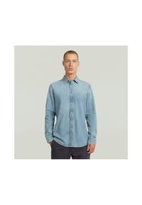 G-STAR RAW - Freizeithemd, Slim Fit, Langarm, Kent-Kragen, Herren - H466 PACIFIC BLUE