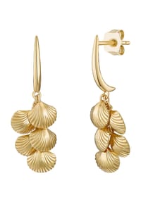 NOELANI - Damen Ohrhänger "Shell", 925er Silber - GOLD