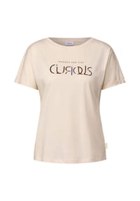 CECIL - T-Shirt, weich, für Damen - 36767 LIGHT BEIGE