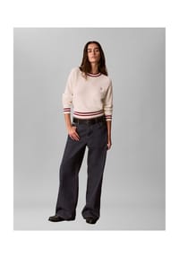 Calvin Klein Jeans - Pullover, Baumwolle, für Damen - UB1 BLACK