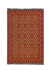 Green Looop - Handweb-Teppich Clare - Wollteppich, Kelim, handgewebt, Orient Look, mit Fransen - 
