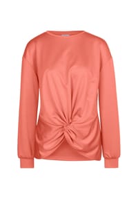 MADELEINE - Sweatshirt mit Knoten-Drapierung - korallenorange