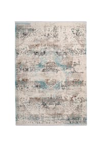 me gusta - Wohnzimmer Teppich – Kurzflorteppich Anouk 325 in taupe - Türkis - taupe - türkis