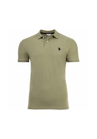 U.S. POLO ASSN. - Herren Poloshirt - Carded Piquet, Logo-Stickerei, Baumwolle - Blau