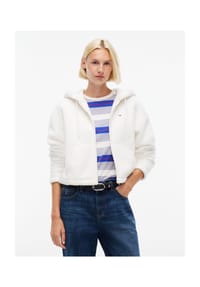 TOMMY Jeans - Sweatjacke, Tunnelzug, für Damen - BDS  BLACK