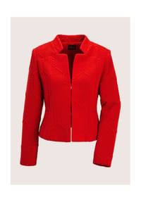 MADELEINE - Eleganter Jerseyblazer im Zopf-Design - rot