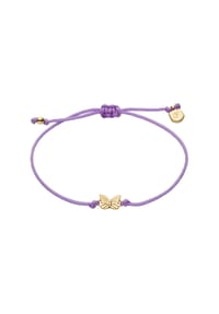 FOSSIL SUTTON - Fossil Damenarmband Sutton Mini Moments aus goldfarbenem Metall mit Schmetterlingsanhänger in Lavendel, JA7309710 - Gold