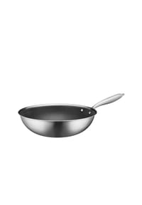 MÄSER Wok 30 cm, Edelstahl Hestia Keramik - Hestia Keramik - Silber / Schwarz