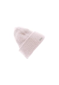 SEEBERGER - Cashmere Strickmütze mit Aufschlag und feiner Rippen Struktur 19586-0 - kiesel