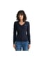 GANT Damen Cabel-Strickpullover - STRETCH COTTON CABLE V-NECK, Zopfstrick Bild 12