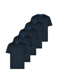 Redmond - T-Shirt 5er Pack Basic - Dunkelblau