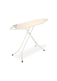 brabantia - Streckmetall-Bügeltisch, Größe B 124 x 38 cm, Ecru / Ivory - Bubbles / Metallic Grey
