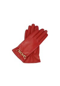 Kazar - Elegante rote Handschuhe mit Schmuckverzierung - Rot