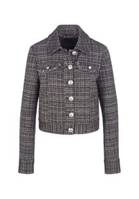 MADELEINE - Kurze Tweedjacke - schwarz / weiß