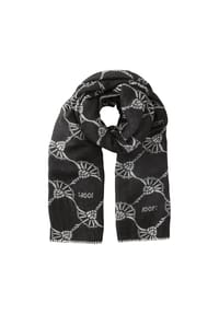 JOOP! - Damen Schal - Webschal, Cornflower, Logo, Jacquard, Bicolor - Beige