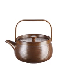 ASA - Japandi Teekanne mit Holzgriff, Porzellan, Brown - Black