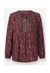 Witt - Tunikabluse - burgund-mauve-bedruckt