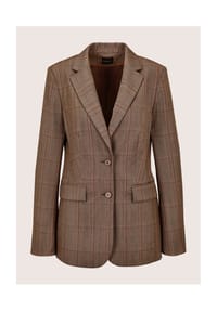 MADELEINE - Karierter Blazer im Brit-Chic-Stil - tabakbraun / marsala