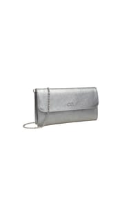 collezione alessandro® - Clutch Eleganz aus Leder, mit separaten Fächern - blau