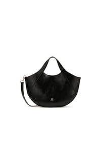 ONE ELEMENT - Abgerundete Hobo-Tasche aus Leder - Schwarz