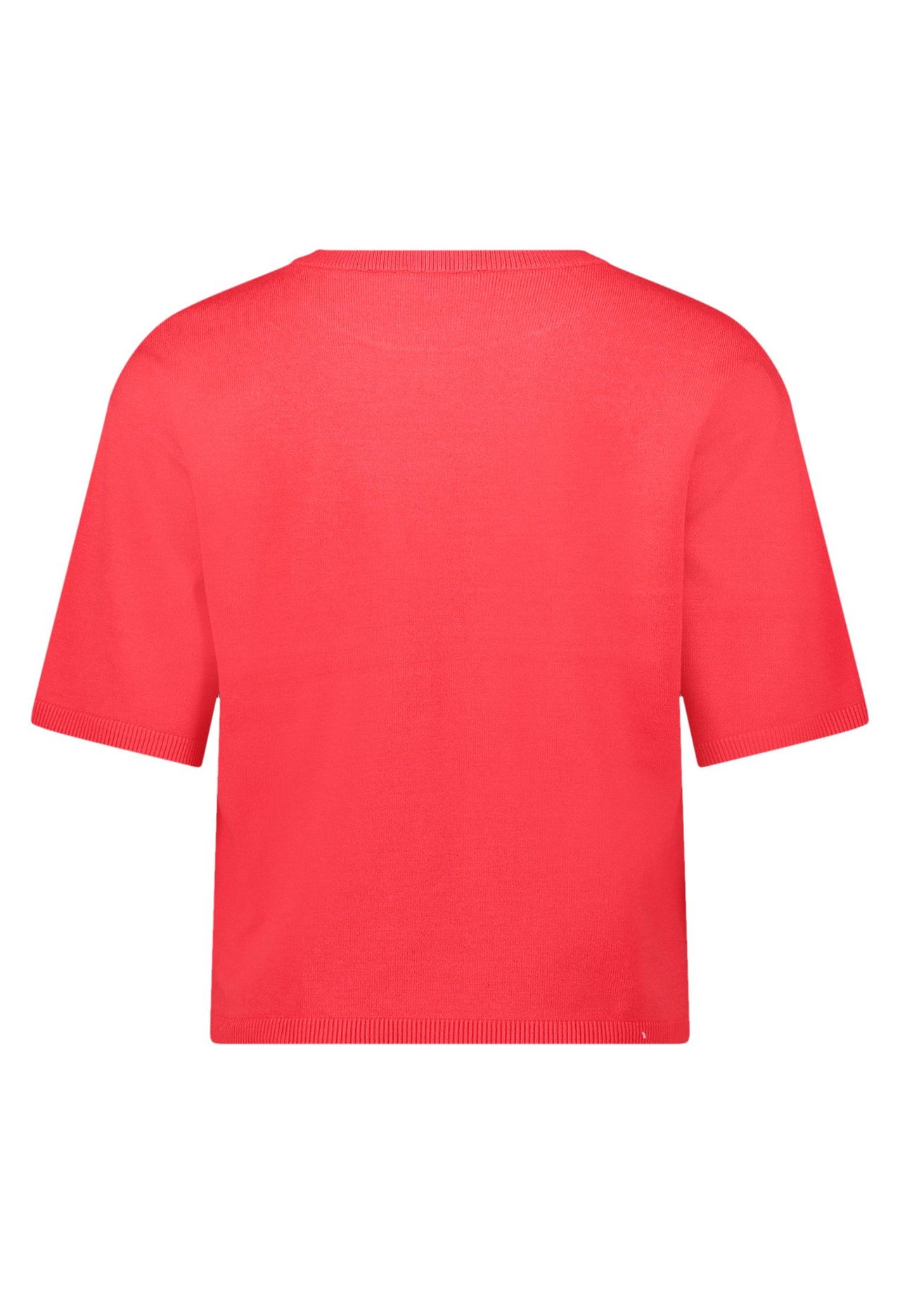 Cartoon Strickpullover Mit Rundhalsausschnitt, Rot, 34