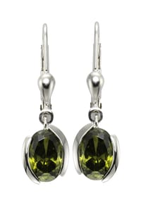 zeeme BASIC - Ohrringe 925/- Sterling Silber 2 Zirkonia - weiß