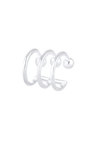 elli. - Ohrringe Single Earcuff Ohrklemme Kugeln Basic 925 Silber - Silber