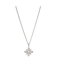 elli. DIAMONDS - Halskette Schneeflocke Laborgezüchtete Diamanten Weiß (0.015 Ct) 925 Sterling Silber - Gold