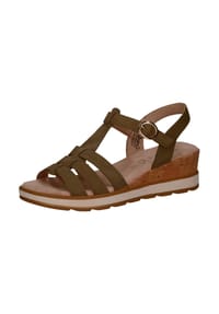 Caprice - Nubukleder Sandalen - Oliv