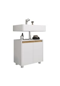VCM. - Waschbeckenunterschrank, Holz Badschrank mit 2 Drehtüren, 55 x 57 x 33 cm, Badunterschrank Cosila - Anthrazit / Honig-Eiche