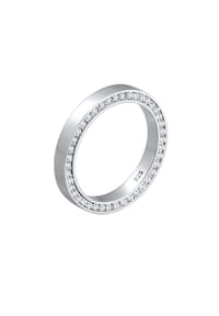 elli. PREMIUM - Ring Bandring Zirkonia Funkelnd Geo 925 Silber Joli - Silber