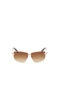 kazar - Sonnenbrille mit Metallrahmen und braunen Gläsern - Gold
