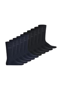 BOSS - Herren Socken, 10er Pack - Kurzsocken, Baumwolle, Multipack, einfarbig - Dunkelblau
